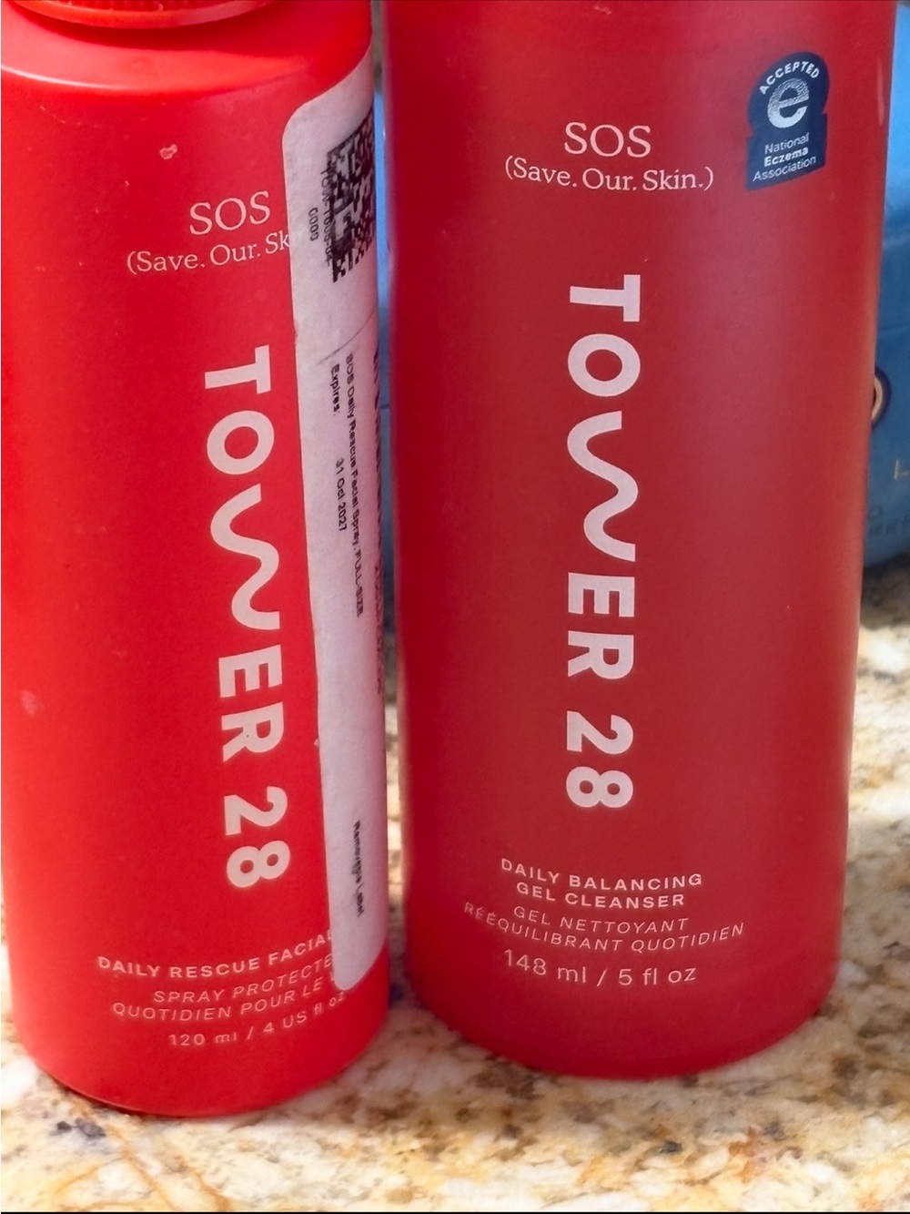 Tower 28 SOS Daily RESCUE FACIAL SPRAY and Daily Balancing Gel Cleanser